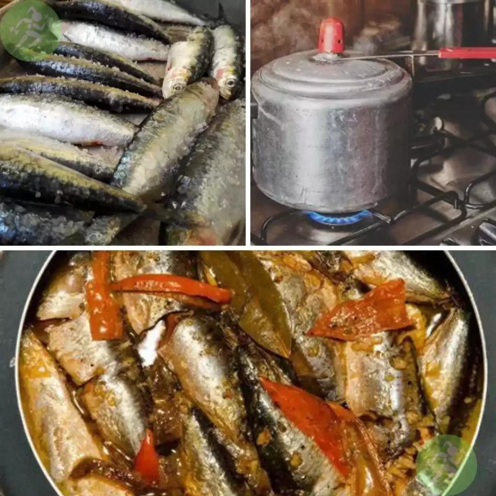 Sardinha na panela de pressão