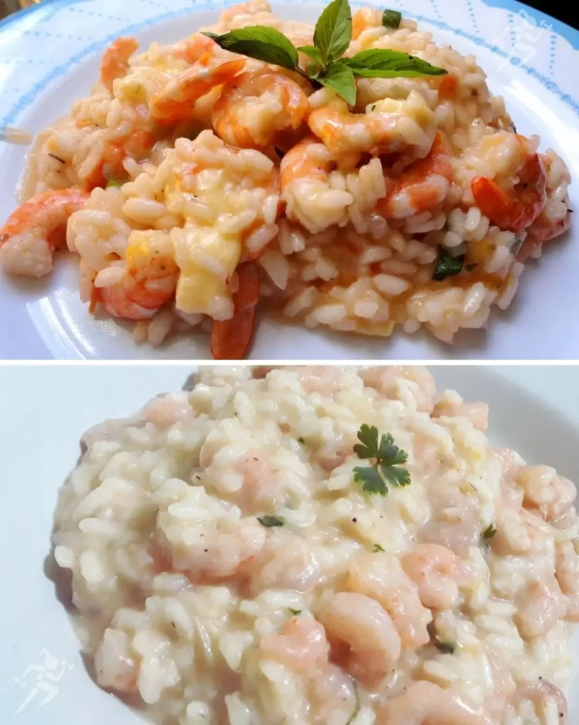 receita de risoto de camarão