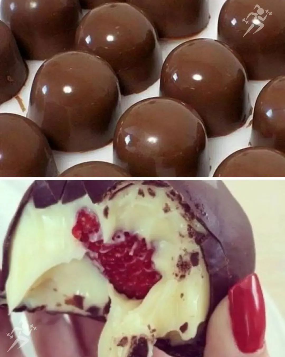 Trufa de Chocolate com Recheio de Morango e Leite Condensado