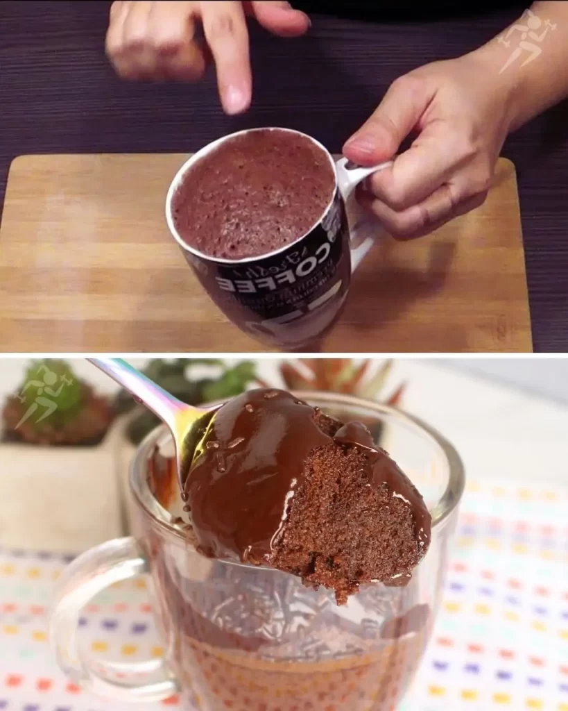 bolo de caneca de chocolate no micro-ondas