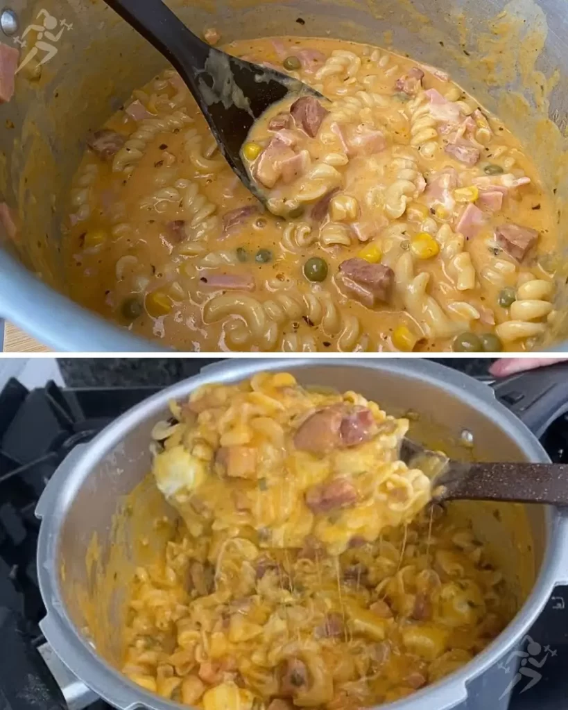 macarrão de panela de pressão com calabresa