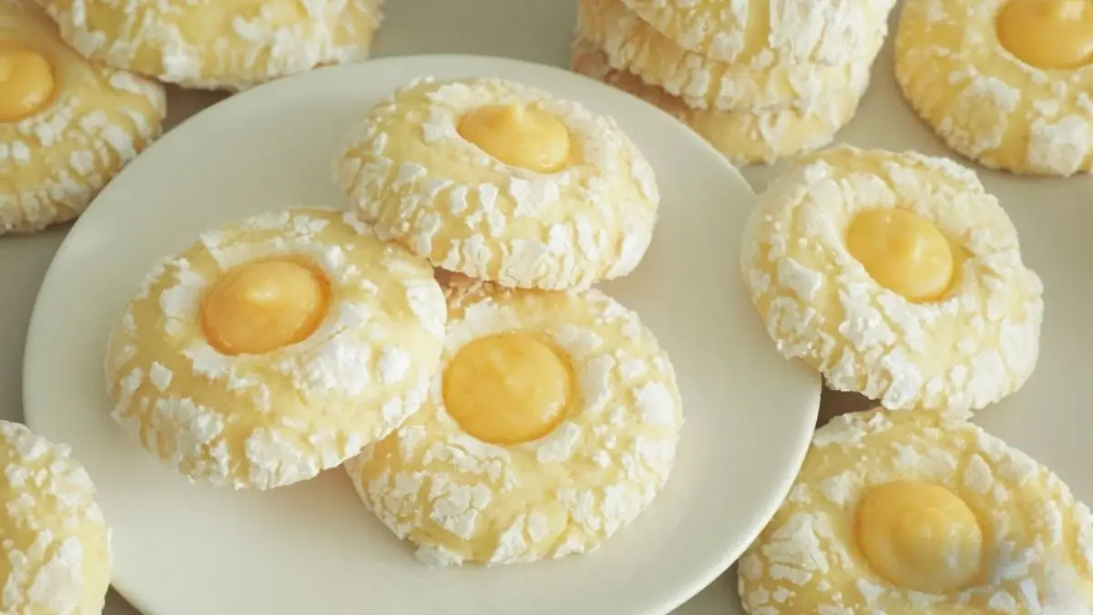 Biscoitos de coalhada de limão