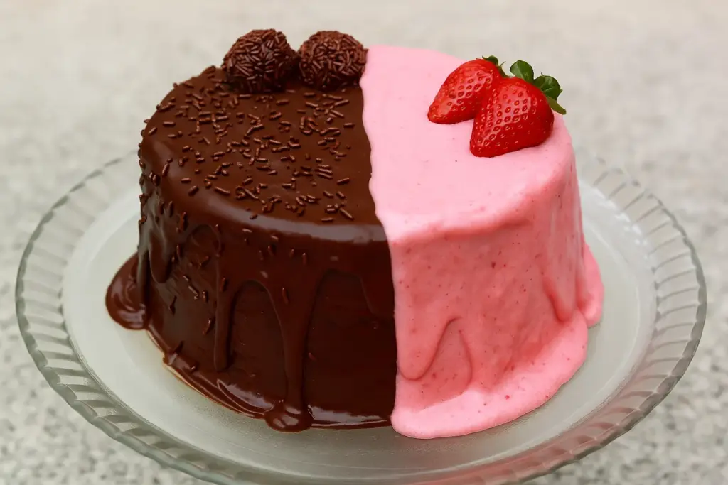 Bolo Duo de Chocolate e Morango