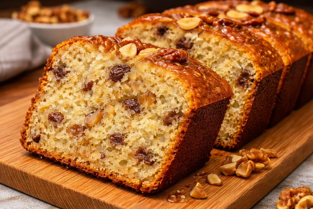 Bolo de Banana, Aveia, Maçã e Nozes