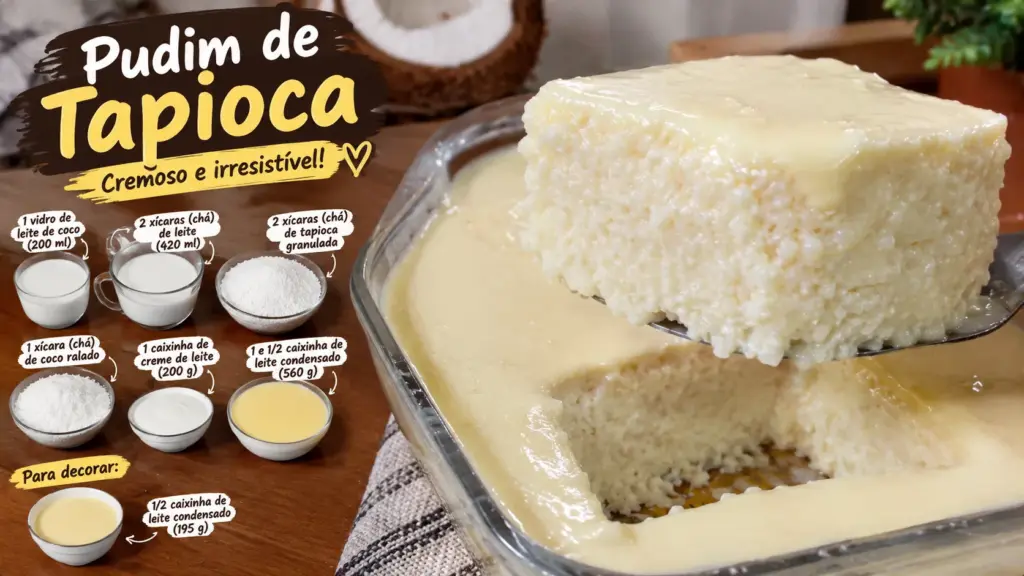 pudim de tapioca